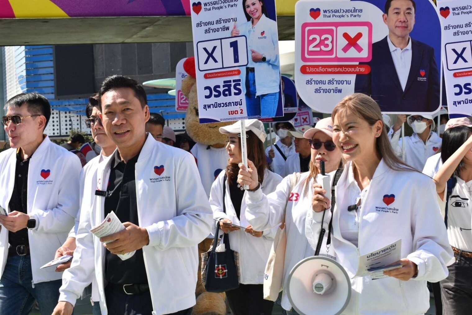 บรรยากาศการลงพื้นที่บริเวณสยามพารากอน